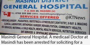Masindi Hospital Doctor Arrested for Soliciting UGX 1m