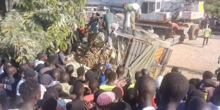 Prado Driver Trapped as Fish-Laden Trailer Detaches and Rolls in Arua