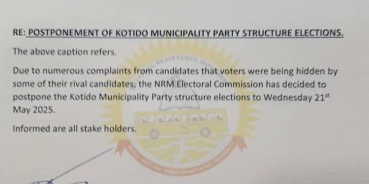 NRM Suspends Kotido Municipality Elections Over Irregularities