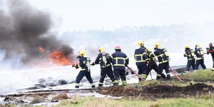 UCAA Conducts Emergency Drills At Entebbe Airport