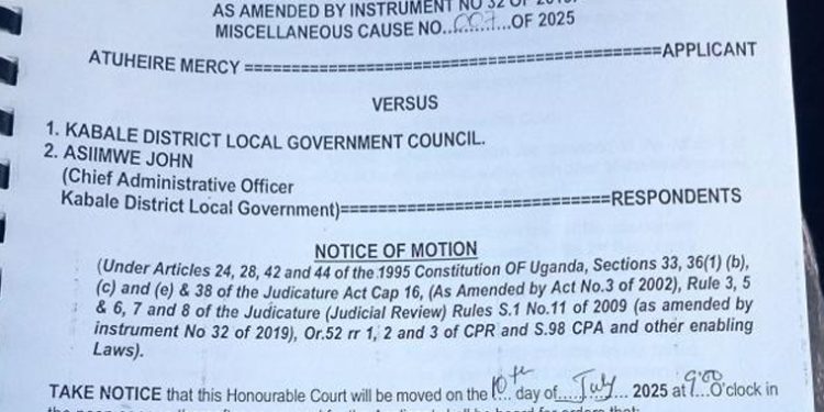 Kabale Procurement Officer Petitions Court over interdiction