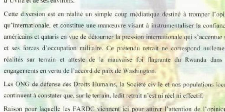 FARDC: M23 Has Not Withdrawn From Uvira and Surrounding Areas