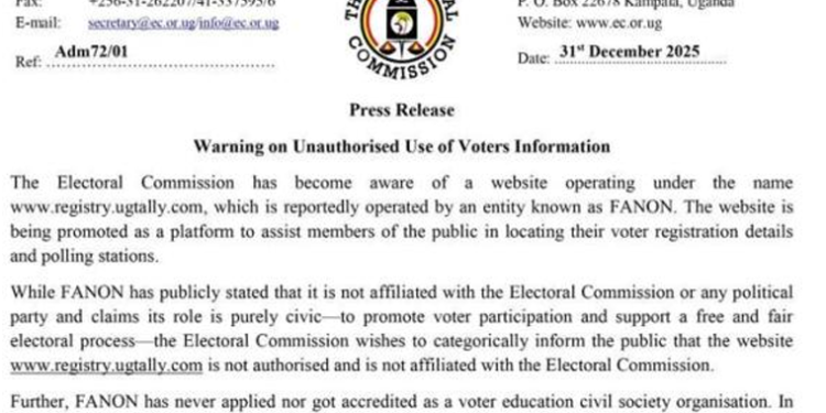 Electoral Commission Disowns Unauthorized Voter Registry Site