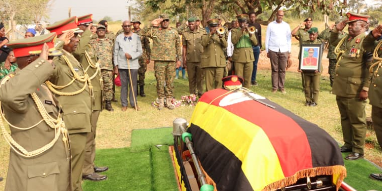 UPDF Honours Late Maj Gen (Rtd) Christopher Kazoora at Burial in Nakaseke