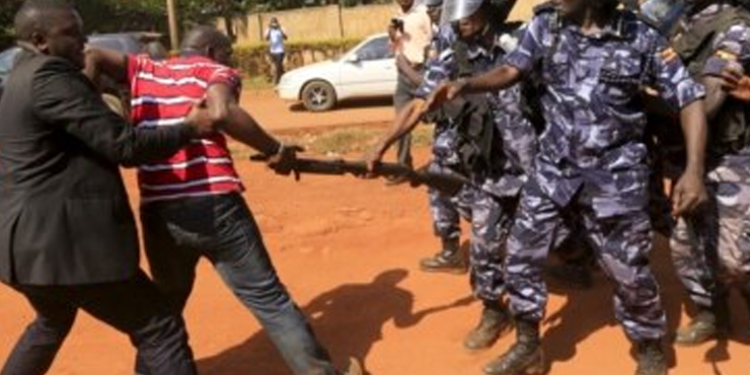Running Battle Between Youths and Security Forces Erupts on Mityana Road After Presidential Results