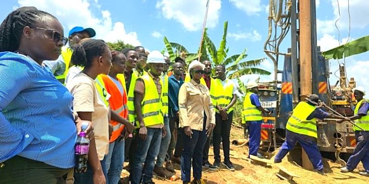Civil Engineering Students Witness Borehole Drilling at Kasozi Health Centre III