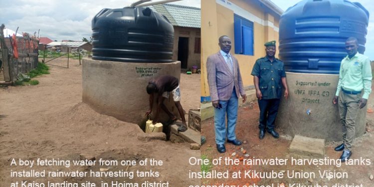 UWA Installs 600 Rain Water Harvesting Tanks in Hoima, Kikuube