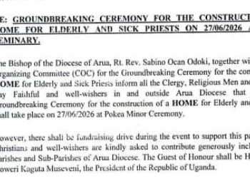Arua Diocese Gears up for Construction of House for Sickly and Elderly Priests