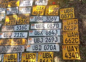 Soroti Police Stuck with Unclaimed Number Plates