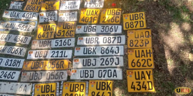Soroti Police Stuck with Unclaimed Number Plates