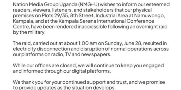 NMG Uganda Confirms Offices Inaccessible After Overnight Military Raid  Crime  Business and finance  Media