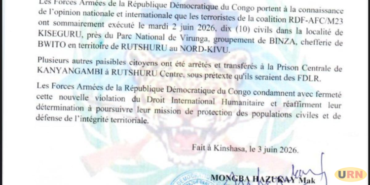 10 Civilians Killed in Rutshuru Attack, FARDC Blames M23 Rebels