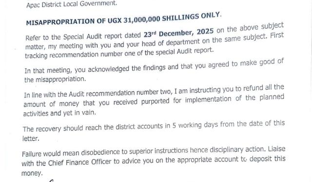 Apac DHO Ordered to Refund Shs.31M For CCTV Installation
