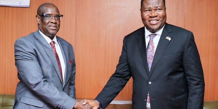 Oboth-Oboth Enjoys What Used to Be Anita Among’s Chair as South Sudanese Big Man Visits
