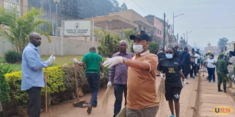 Eight Arrested as B.O.U Deputy Governor Takes Part in Kabale Clean-Up