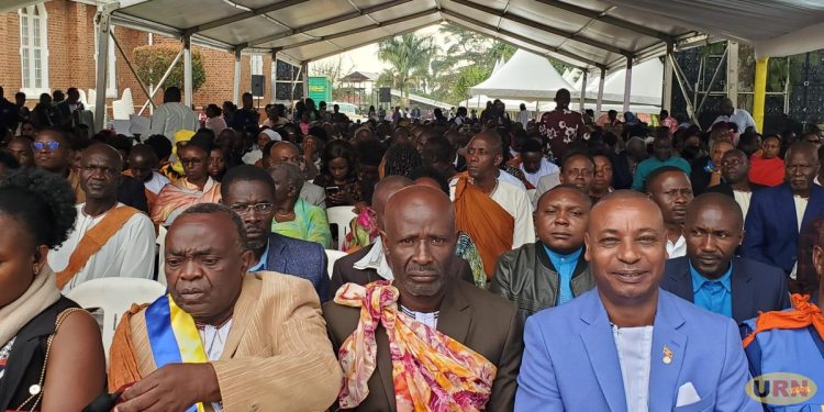 Mourners Arrive at St John’s Cathedral for Omukama Oyo Funeral Service