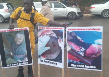 Election Violence Victims Protest Outside Masaka High Court