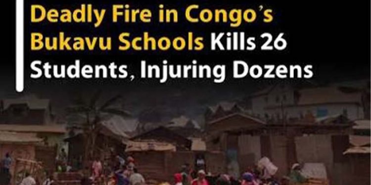 M23/AFC Declares 3-Day Mourning after Bukavu School Fire Kills 26 Pupils