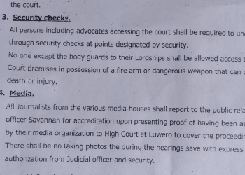 Journalists, Supporters Face Tighter Access Rules at Luwero Election Petition Hearings