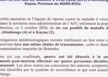 Six New Ebola Cases Confirmed in M23/AFC Rebel-Controlled Areas